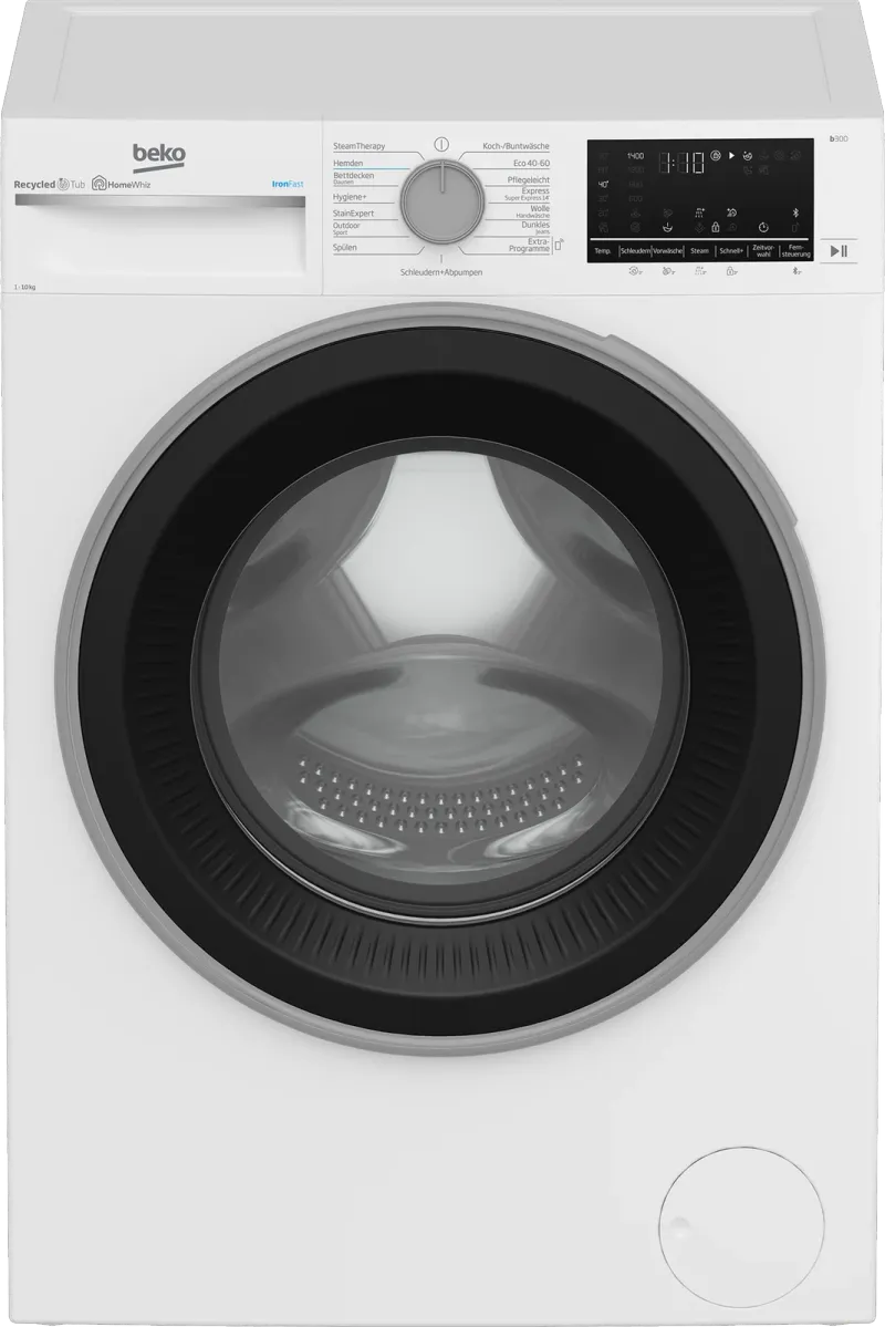 Beko B3WFT510413W (10 kg, 1400 rpm) washing machine — view 1