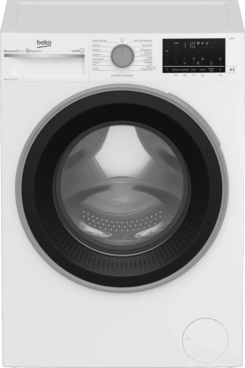 Beko B3WFU58415W1 (8 kg, 1400 rpm) washing machine — view 1