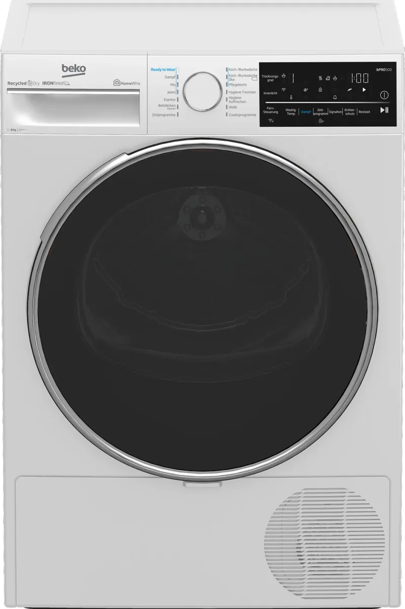 Beko B5T62243W (8 kg, heat-pump) tumble dryer — view 1