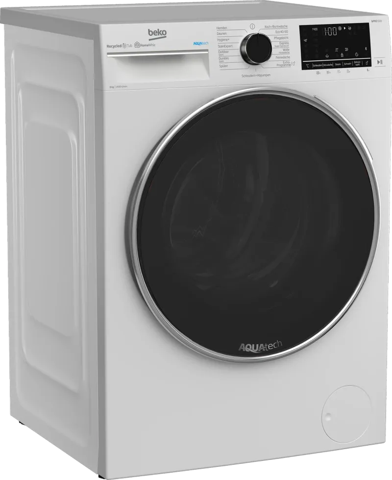 Beko B5WFU58418W (8 kg, 1400 rpm) washing machine — view 2