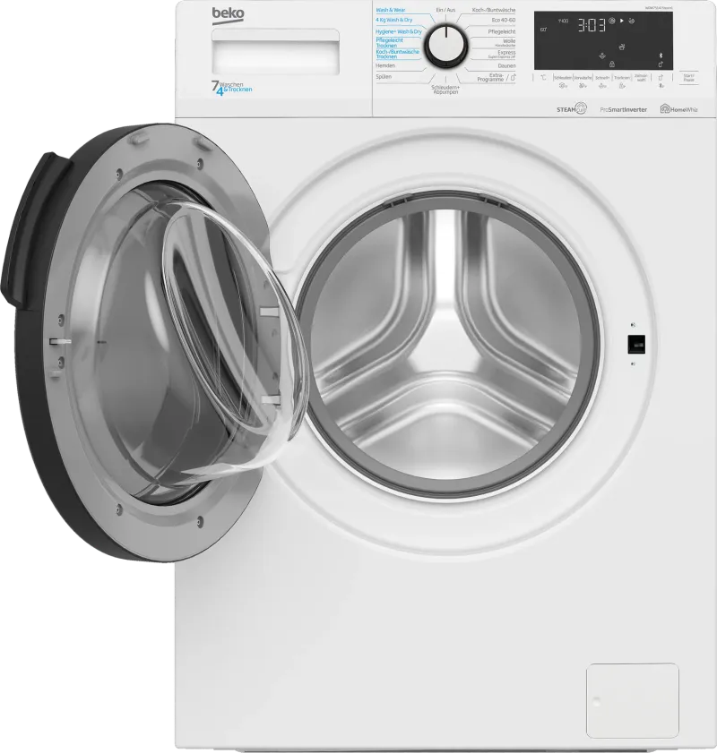 Beko WDW75141Steam1 (7/4 kg, 1400 rpm) washer-dryer — view 3