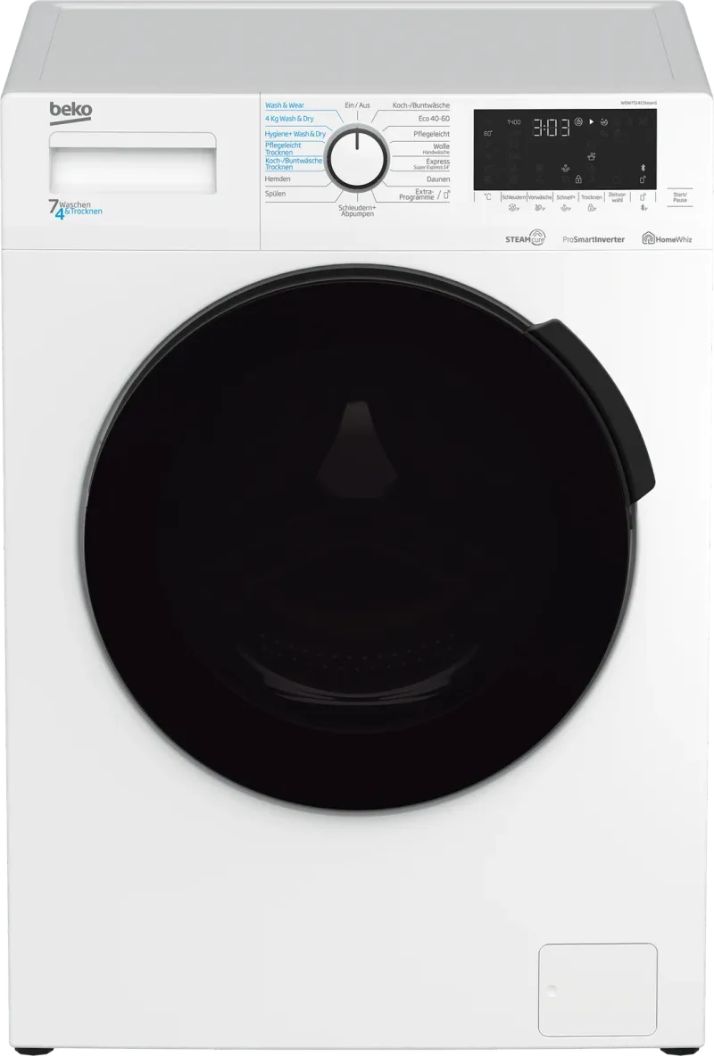 Beko WDW75141Steam1 (7/4 kg, 1400 rpm) washer-dryer — view 1