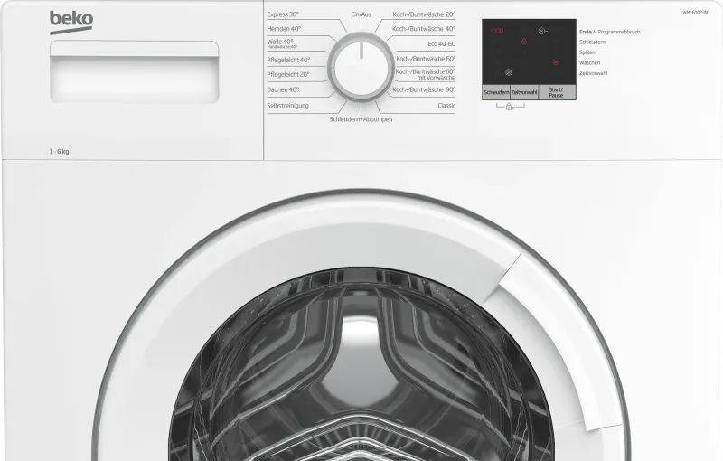 Beko WML61023N1 (6 kg, 1000 rpm) washing machine — view 3