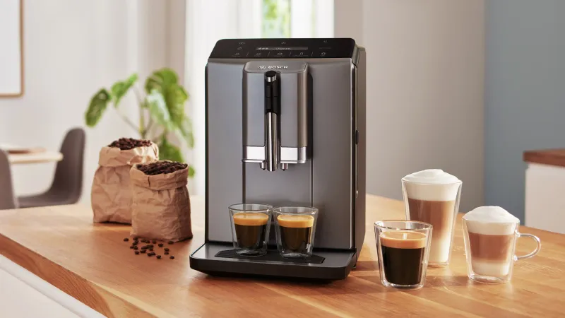 Bosch Serie 2 VeroCafe TIE20504 (Diamond titanium metallic) coffee machine — view 4