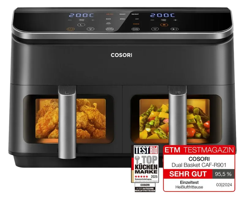 Cosori Dual Basket 8.5L Heißluftfritteuse (CAF-R901-AEU) air fryer — view 1