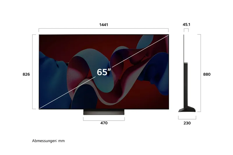 LG OLED evo C4 (OLED65C43LA, 2024) television — view 5