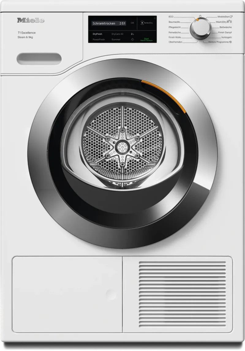 Miele TEL785WP Steam&9kg tumble dryer — view 1