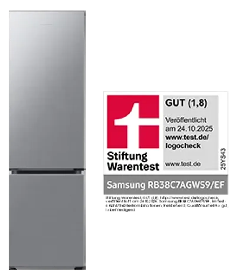 Samsung RB38C7AGWS9-EF refrigerator — view 1