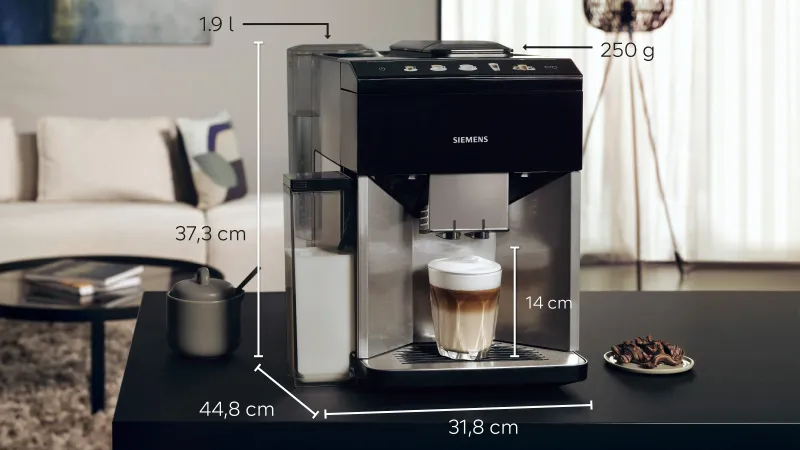 Siemens EQ500 integral TQ517D03 coffee machine — view 3